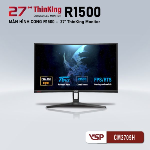 Màn Hình Cong VSP CM2705H 27"/ FHD/ 75Hz NEW