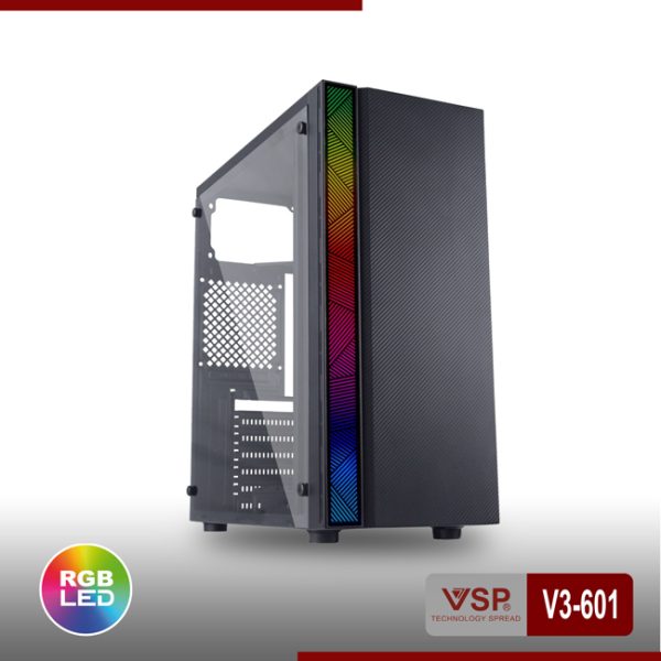 VỎ CASE VSP V3-601 BLACK NEW (NO FAN)