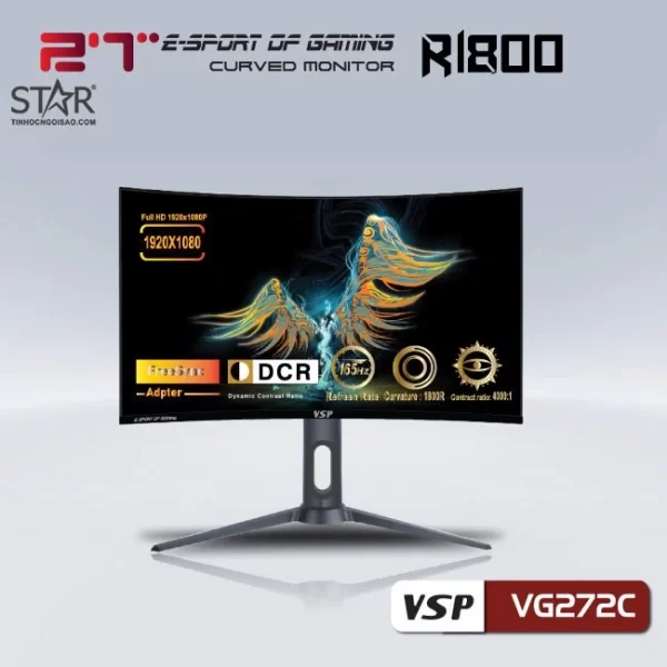 Màn Hình LCD Cong 27" VSP VG272C Full HD 165Hz NEW