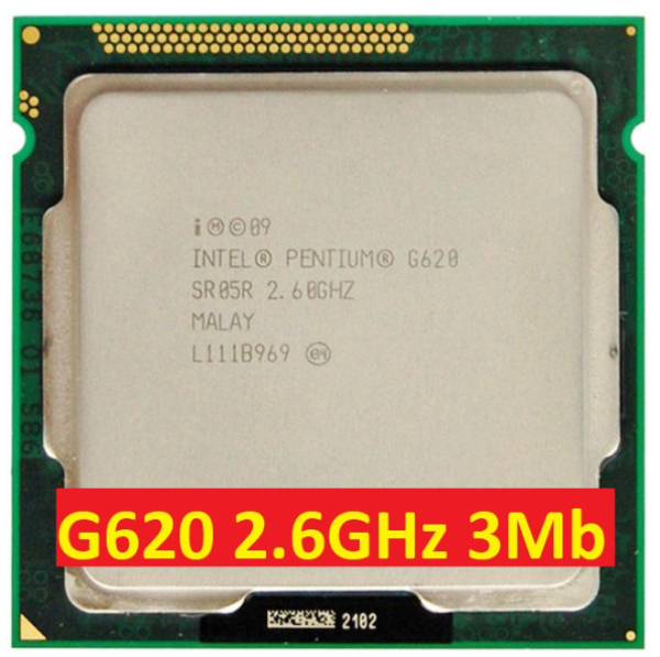 BỘ XỬ LÍ INTEL PENTIUM G620 , BỘ NHỚ ĐỆM 3M , 2.60GHZ