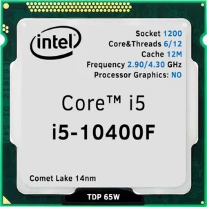 BỘ XỬ LÍ INTEL CORE I5-10400F , BỘ NHỚ ĐỆM 12M , 4.30GHZ NEW TRAY