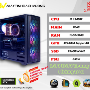 PC GAMING B660/I5 12400F/RTX 2060S (VGA qua sử dụng - Linh kiện còn lại All NEW)