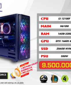 PC GAMING H610M/I3 12100F/1660Ti (VGA qua sử dụng - Linh kiện còn lại All NEW)