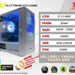 PC GAMING B560M-I5 11400F-RAM 16GB-VGA 1660S (VGA qua sử dụng - Linh kiện còn lại All NEW )