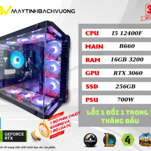 PC GAMING B660/I5 12400F/RTX 3060 12GB (VGA qua sử dụng - Linh kiện còn lại All NEW)