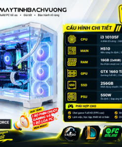 PC GAMING H510/I3 10105F/1660Ti (VGA qua sử dụng - Linh kiện còn lại All NEW)