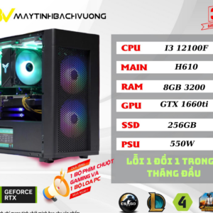 PC GAMING H610/I3 12100F/1660Ti(VGA đã qua sử dụng - Linh kiện còn lại All NEW)