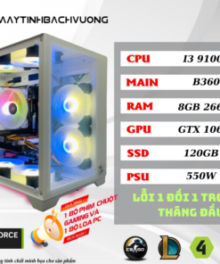 PC GAMING B360 I3 9100F 8GB GTX 1060 3GB (VGA đã qua sử dụng )
