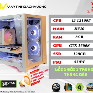 PC GAMING H610/I3 12100F/GTX 1660S(VGA đã qua sử dụng - Linh Kiện Còn Lại All NEW)