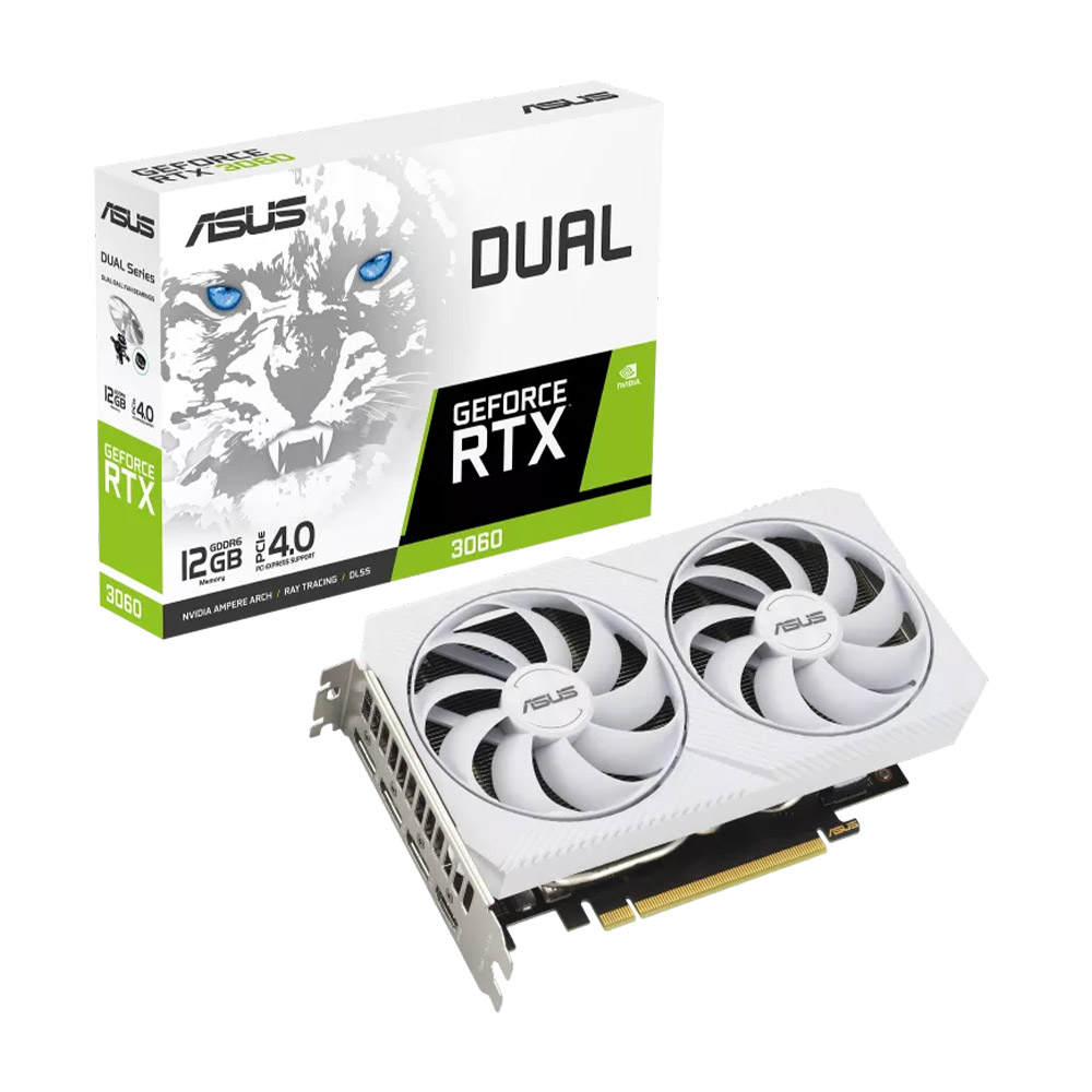 VGA ASUS Dual GeForce RTX 3060 White Edition 12GB GDDR6 NEW BOX