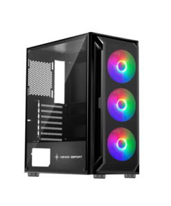 Vỏ Case KENOO ESPORT AF301 - 3F - Black (ATX/ 3 Fan RGB) New
