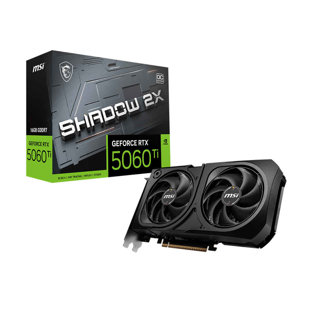 VGA MSI GeForce RTX 5060 Ti SHADOW 2X OC PLUS 16GB GDDR7 NEW