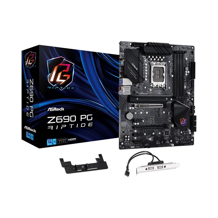 Mainboard ASROCK Z690 PG RIPTIDE (Intel Z690, Socket 1700, ATX, 4 khe Ram DDR4) NEW